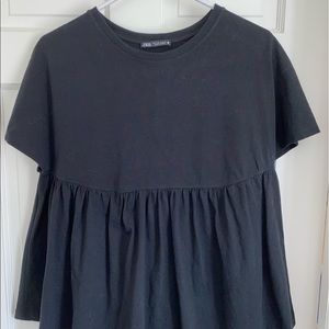 zara peplum tee